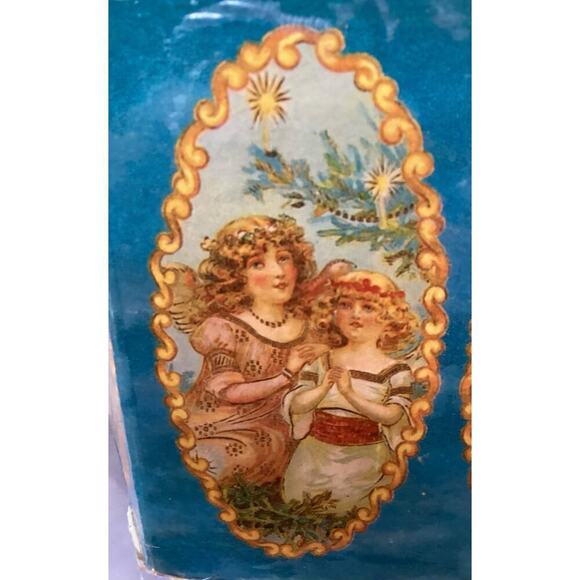 Decoupage christmas Glorious angels ball ornaments 1995 lot of 6 - Picture 4 of 9